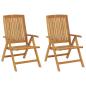 Preview: Klappstühle mit Kissen, 2 Stück, Massivholz Teak