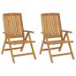 Preview: Klappstühle mit Kissen, 2 Stück, Massivholz Teak