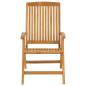 Preview: Verstellbare Klappstühle mit Kissen, 4-teilig, Massivholz Teak