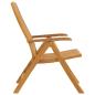Preview: Verstellbare Klappstühle mit Kissen, 4-teilig, Massivholz Teak