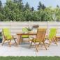 Preview: ARDEBO.de - Verstellbare Klappstühle mit Kissen, 4-teilig, Massivholz Teak