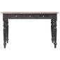 Preview: Schreibtisch mit 3 Schubladen 117×57×75 cm Massivholz Mahagoni