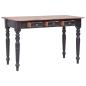 Preview: Schreibtisch mit 3 Schubladen 117×57×75 cm Massivholz Mahagoni