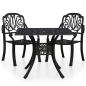 Preview: 3-tlg. Bistro-Set Aluminiumguss Schwarz