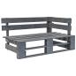 Preview: Outdoor-Ecksofa Paletten Kiefernholz Imprägniert Grau