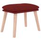 Preview: Relaxsessel mit Hocker Weinrot Stoff