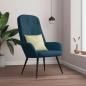 Preview: ARDEBO.de - Relaxsessel Blau Samt