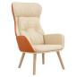 Preview: Relaxsessel Creme Stoff und PVC
