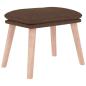 Preview: Relaxsessel mit Hocker Braun Stoff