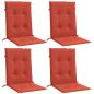 Preview: Niedriglehner-Auflagen 4 Stk. Melange Rot 100x50x4 cm Stoff