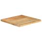 Preview: Tischplatte mit Baumkante 40x40x3,8 cm Massivholz Mango