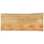 Preview: ARDEBO.de - Tischplatte mit Baumkante 140x60x3,8 cm Massivholz Mango