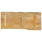 Preview: Tischplatte mit Baumkante 100x40x3,8 cm Massivholz Mango