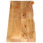 Preview: Tischplatte mit Baumkante 140x30x3,8 cm Massivholz Mango