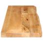 Preview: Tischplatte mit Baumkante 110x30x3,8 cm Massivholz Mango