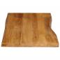 Preview: Tischplatte mit Baumkante 110x60x3,8 cm Massivholz Mango
