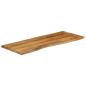 Preview: Tischplatte mit Baumkante 140x60x3,8 cm Massivholz Mango