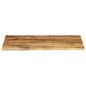 Preview: Tischplatte 120x60x3,8 cm Baumkante Massivholz Raues Mangoholz