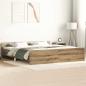 Preview: ARDEBO.de - Bettgestell ohne Matratze Artisan-Eiche 160x200cm Holzwerkstoff