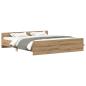 Preview: Bettgestell ohne Matratze Artisan-Eiche 160x200cm Holzwerkstoff