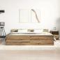 Preview: Bettgestell ohne Matratze Artisan-Eiche 160x200cm Holzwerkstoff