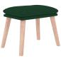Preview: Relaxsessel mit Hocker Dunkelgr?n Stoff