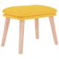 Preview: Relaxsessel mit Hocker Senfgelb Stoff