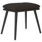 Preview: Relaxsessel mit Hocker Schwarz Stoff