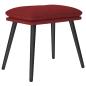 Preview: Relaxsessel mit Hocker Weinrot Stoff