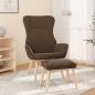 Preview: ARDEBO.de - Relaxsessel mit Hocker Braun Stoff
