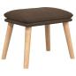 Preview: Relaxsessel mit Hocker Braun Stoff