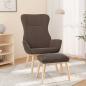 Preview: ARDEBO.de - Relaxsessel mit Hocker Taupe Stoff