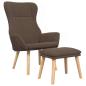 Preview: Relaxsessel mit Hocker Taupe Stoff