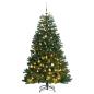 Preview: ARDEBO.de - Künstlicher Weihnachtsbaum Klappbar 300 LEDs & Kugeln 240 cm