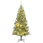Preview: ARDEBO.de - Künstlicher Weihnachtsbaum 300 LEDs & Kugeln Beschneit 210 cm