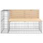 Preview: Gartenbank aus Gabionen 122x71x65,5 cm Massivholz Kiefer
