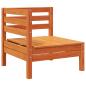 Preview: Gartensofa 4-Sitzer Wachsbraun Massivholz Kiefer