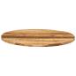 Preview: Tischplatte Ø 80x2,5 cm Rund Raues Massives Mangoholz