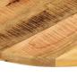 Preview: Tischplatte Ø 80x2,5 cm Rund Raues Massives Mangoholz