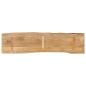 Preview: Tischplatte mit Baumkante 160x40x3,8 cm Massivholz Mango