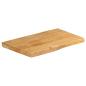 Preview: Tischplatte mit Baumkante 50x40x2,5 cm Massivholz Mango