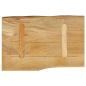 Preview: Tischplatte mit Baumkante 50x40x2,5 cm Massivholz Mango