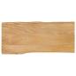 Preview: ARDEBO.de - Tischplatte mit Baumkante 100x40x2,5 cm Massivholz Mango
