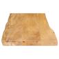 Preview: Tischplatte mit Baumkante 100x40x2,5 cm Massivholz Mango