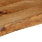 Preview: Tischplatte mit Baumkante 50x40x2,5 cm Massivholz Mango