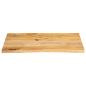 Preview: Tischplatte mit Baumkante 90x60x2,5 cm Massivholz Mango