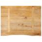 Preview: Tischplatte mit Baumkante 70x60x2,5 cm Massivholz Mango