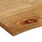 Preview: Tischplatte mit Baumkante 70x60x2,5 cm Massivholz Mango