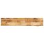 Preview: ARDEBO.de - Tischplatte 180x20x2,5 cm Baumkante Massivholz Raues Mangoholz