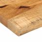 Preview: Tischplatte 180x20x2,5 cm Baumkante Massivholz Raues Mangoholz